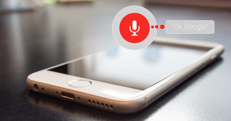 Voice search using a mobile phone.