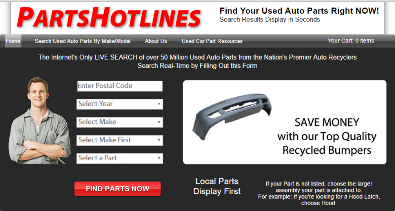 PartsHotlines.com home page