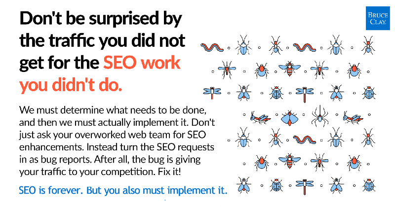 Don't be surprised by results you didn't get from SEO work you didn't do.